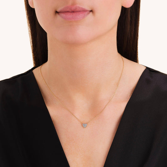 ROSEFIELD Damen Halskette Pave Heart Gold