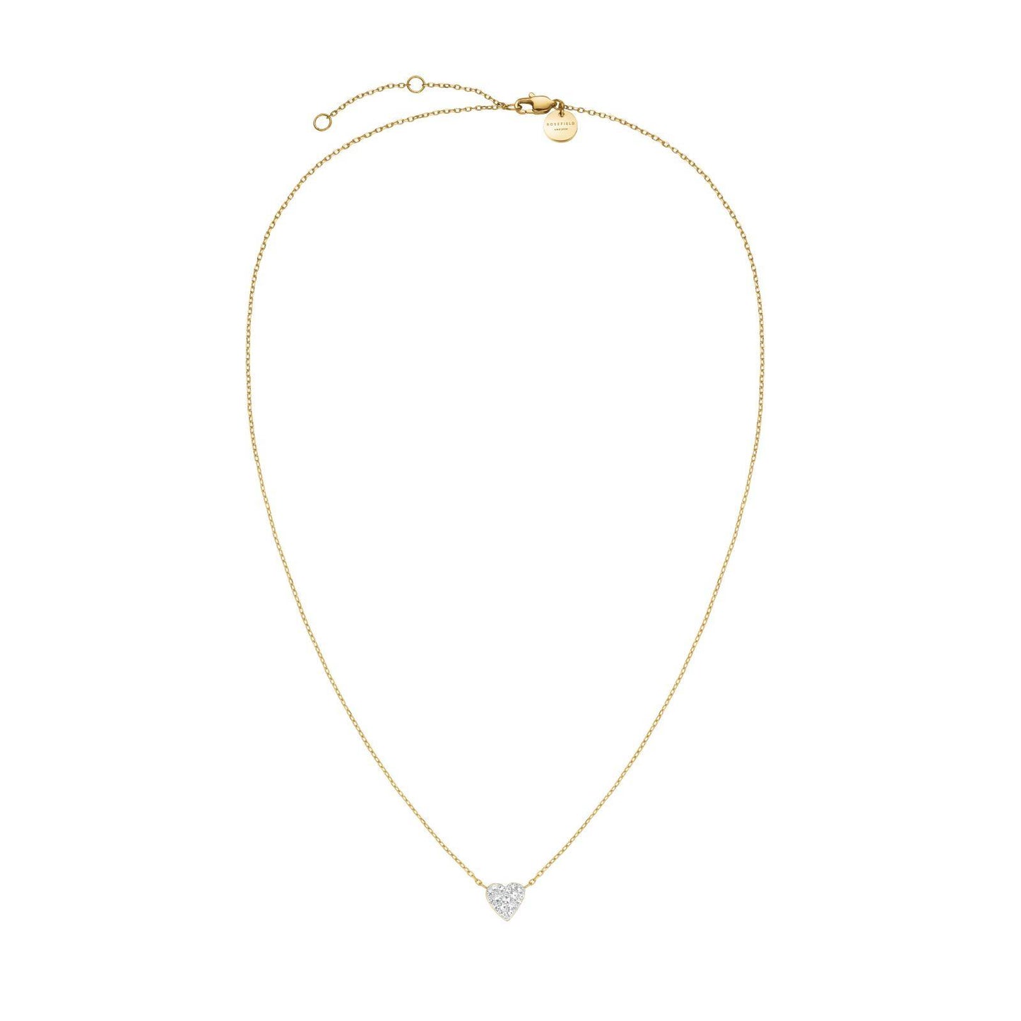 ROSEFIELD Women's Necklace Pave Heart Gold