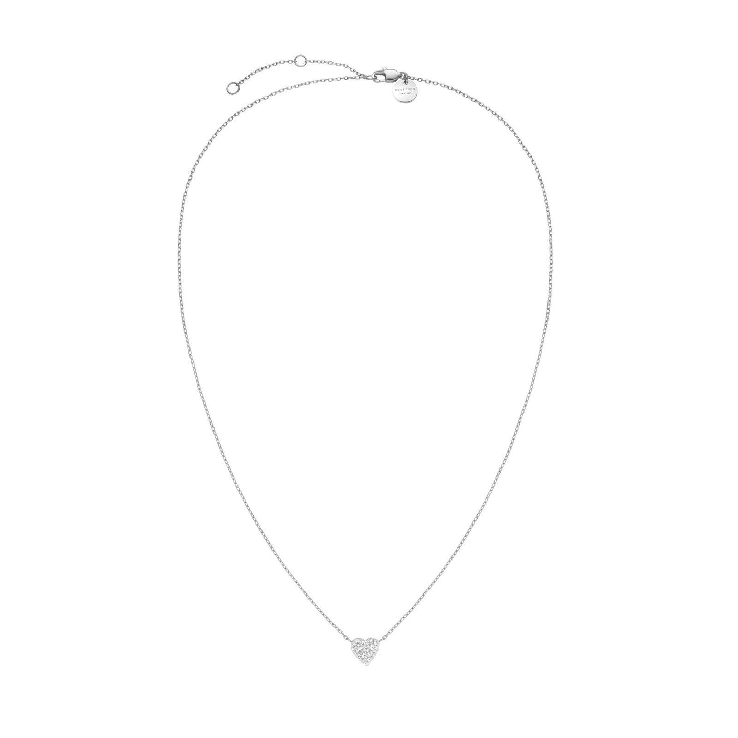 ROSEFIELD Damen Halskette Pave Heart Silver