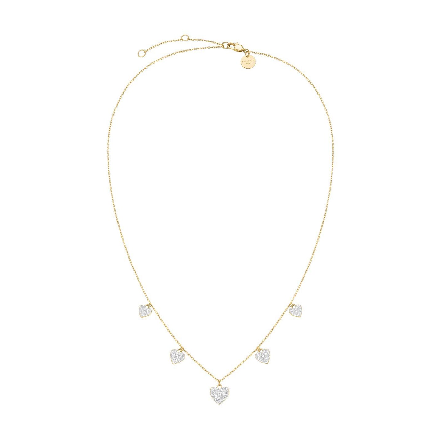 ROSEFIELD Damen Halskette Multi Hearts Gold