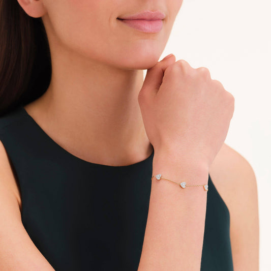 ROSEFIELD Damen Armband 3 Hearts Gold