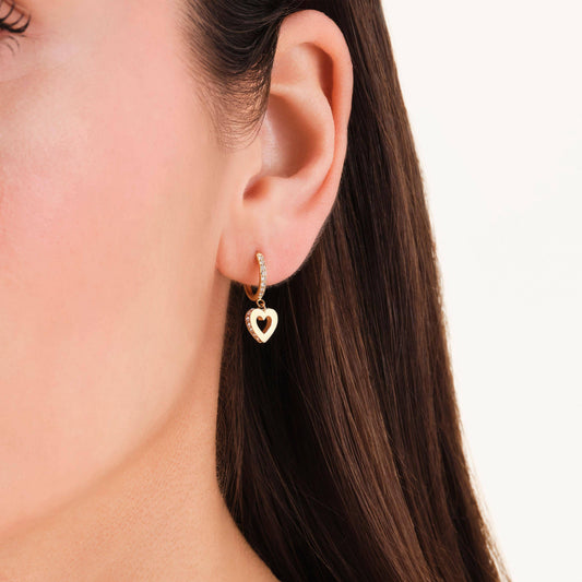 ROSEFIELD Damen Creolen Hollow Heart Gold