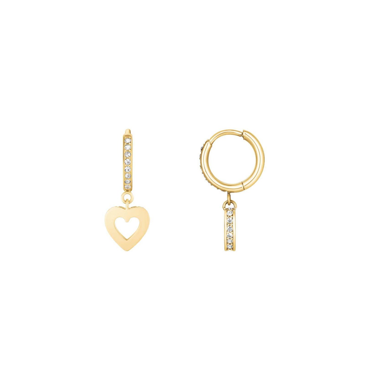 ROSEFIELD Damen Creolen Hollow Heart Gold