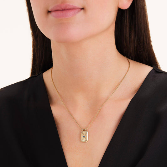 ROSEFIELD Damen Halskette Evilye Amulet Gold