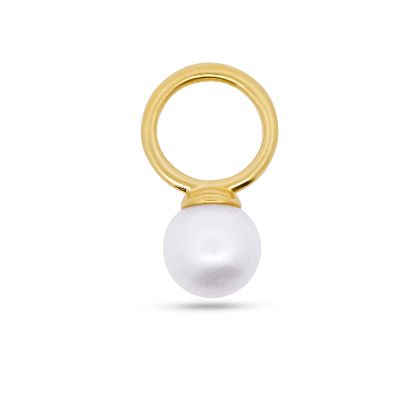 AMORETTO MILANO 14kt Echtgold Ohrring Anhänger Süßwasserzuchtperle