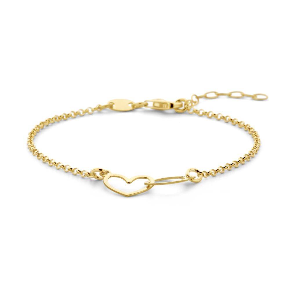 AMORETTO MILANO 925 Silber Armband mit circle and Herz Gold