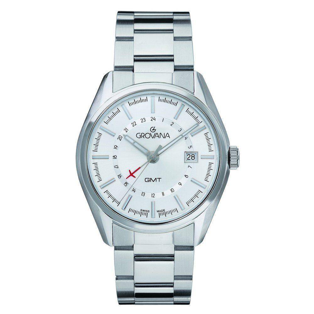 GROVANA Uhr St. Andrews Steel Metal Silver 42mm Herren 1547,1132