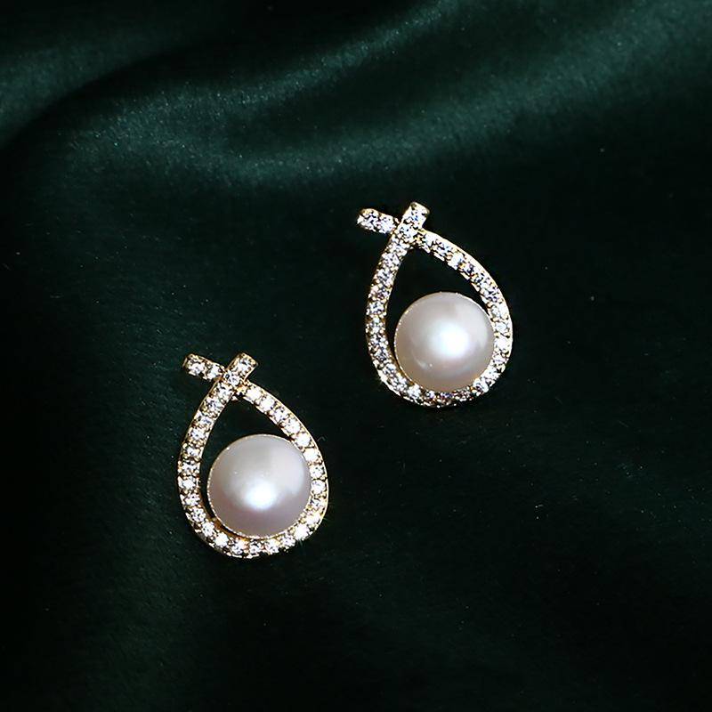 AMORETTO MILANO Pearl Silver Earrings