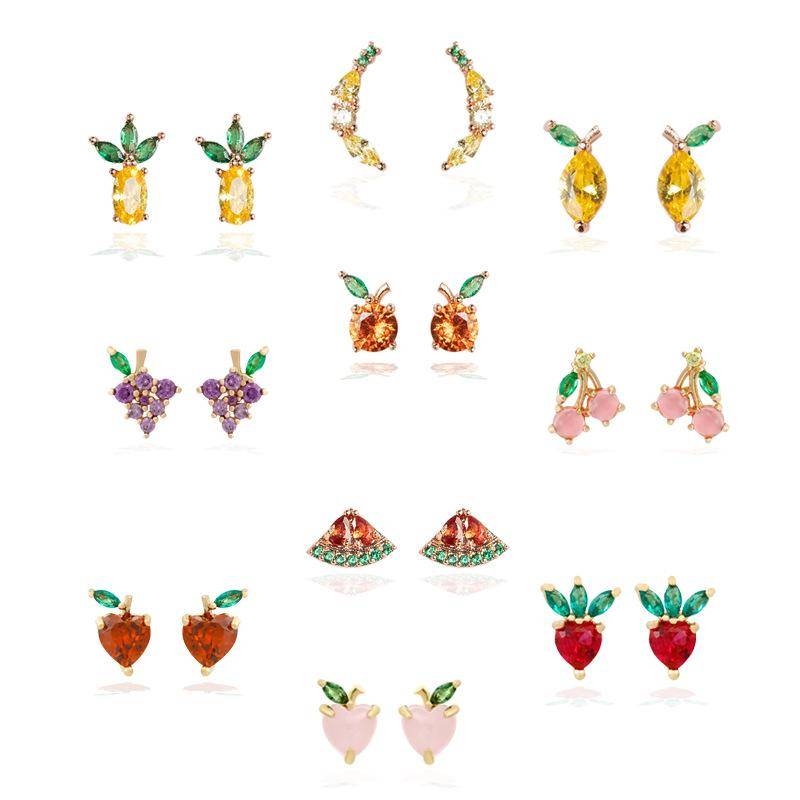 AMORETTO MILANO Ohrringe Ananas Gold