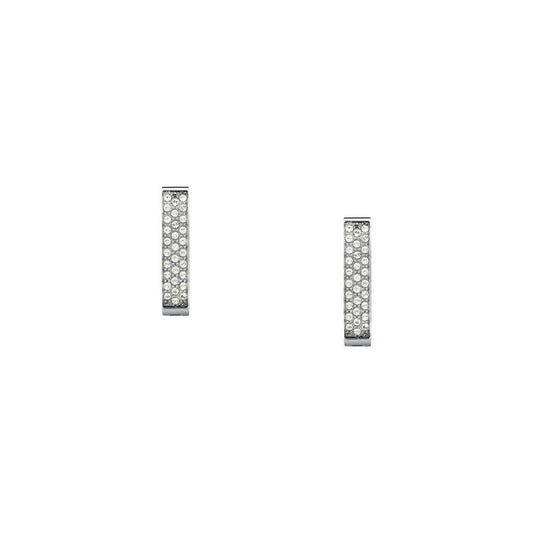 Karl Lagerfeld Damen Ohrringe CHAINS Silber Weiß