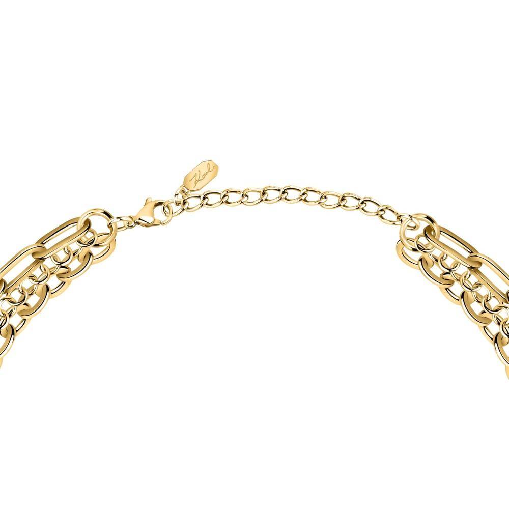 Karl Lagerfeld Damen Halskette ILLUME Gold Weiß