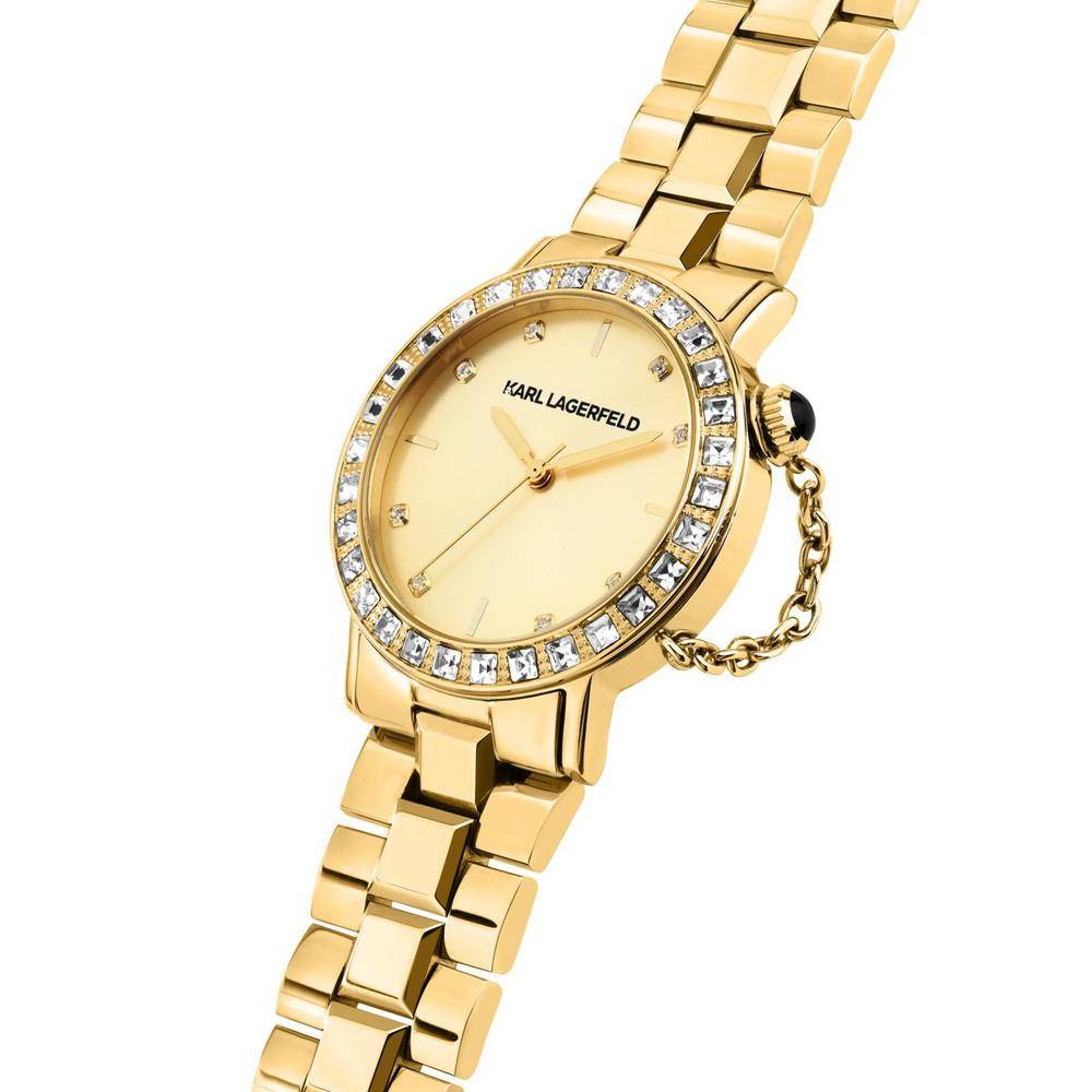 KARL LAGERFELD Damenuhr CRYSTALS Gold