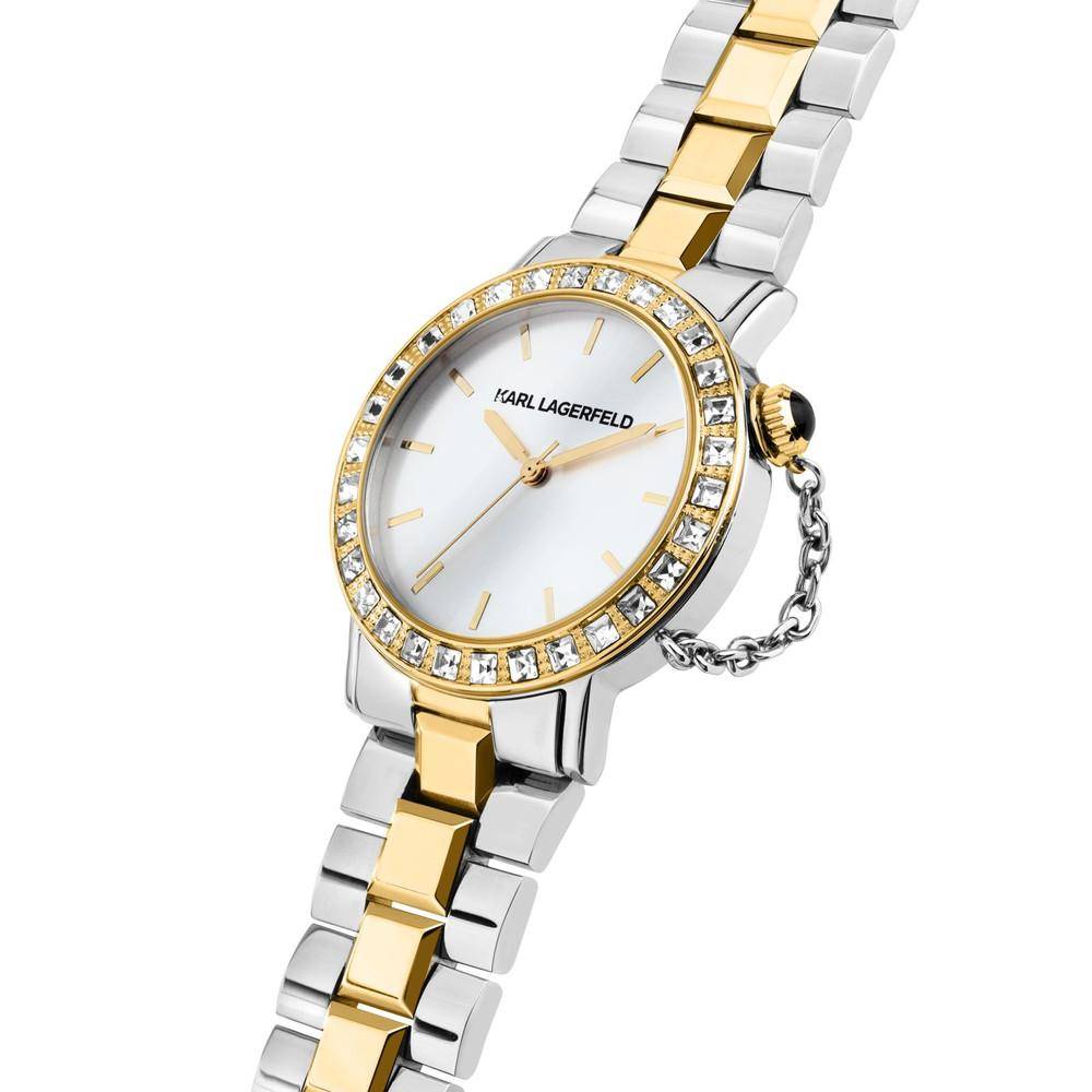 Montre femme KARL LAGERFELD CRYSTALS Bicolore Argent