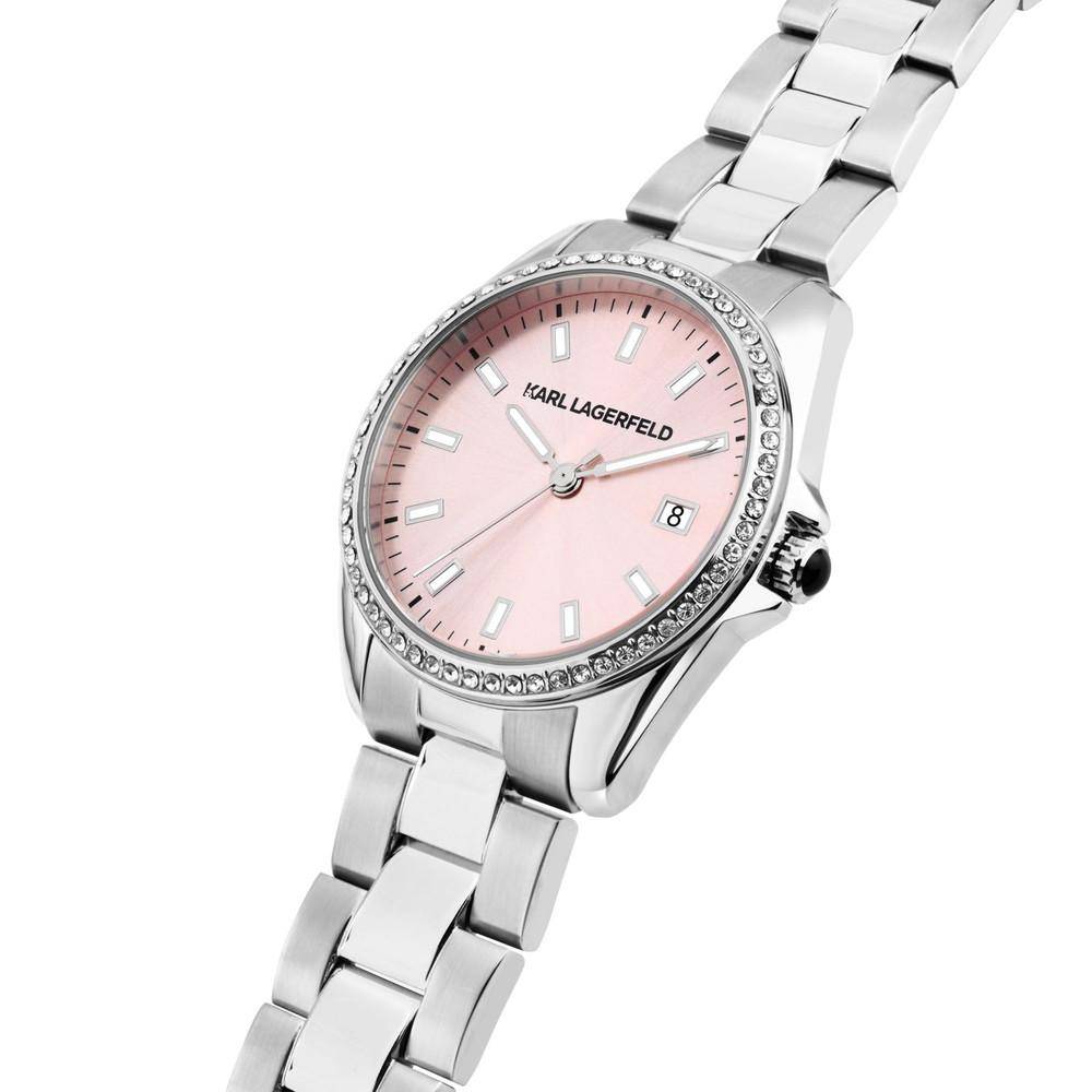 KARL LAGERFELD Damenuhr ROUND ESSENTIALS Silber Rosa