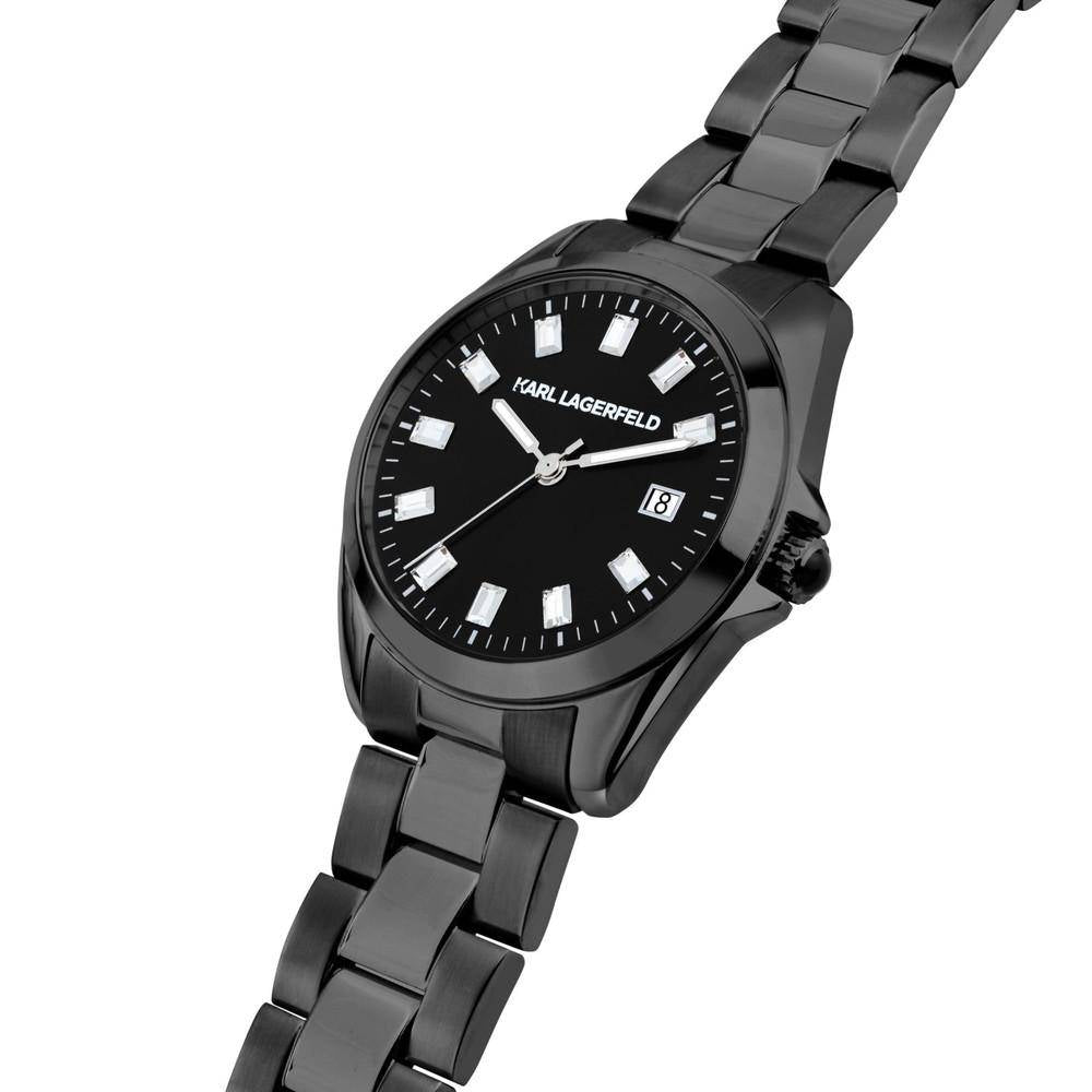 KARL LAGERFELD Damenuhr ROUND ESSENTIALS Gunmetal Schwarz