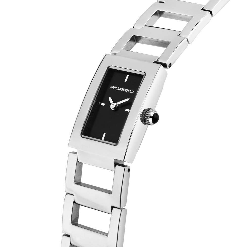 KARL LAGERFELD Damenuhr PARIS Silber Schwarz