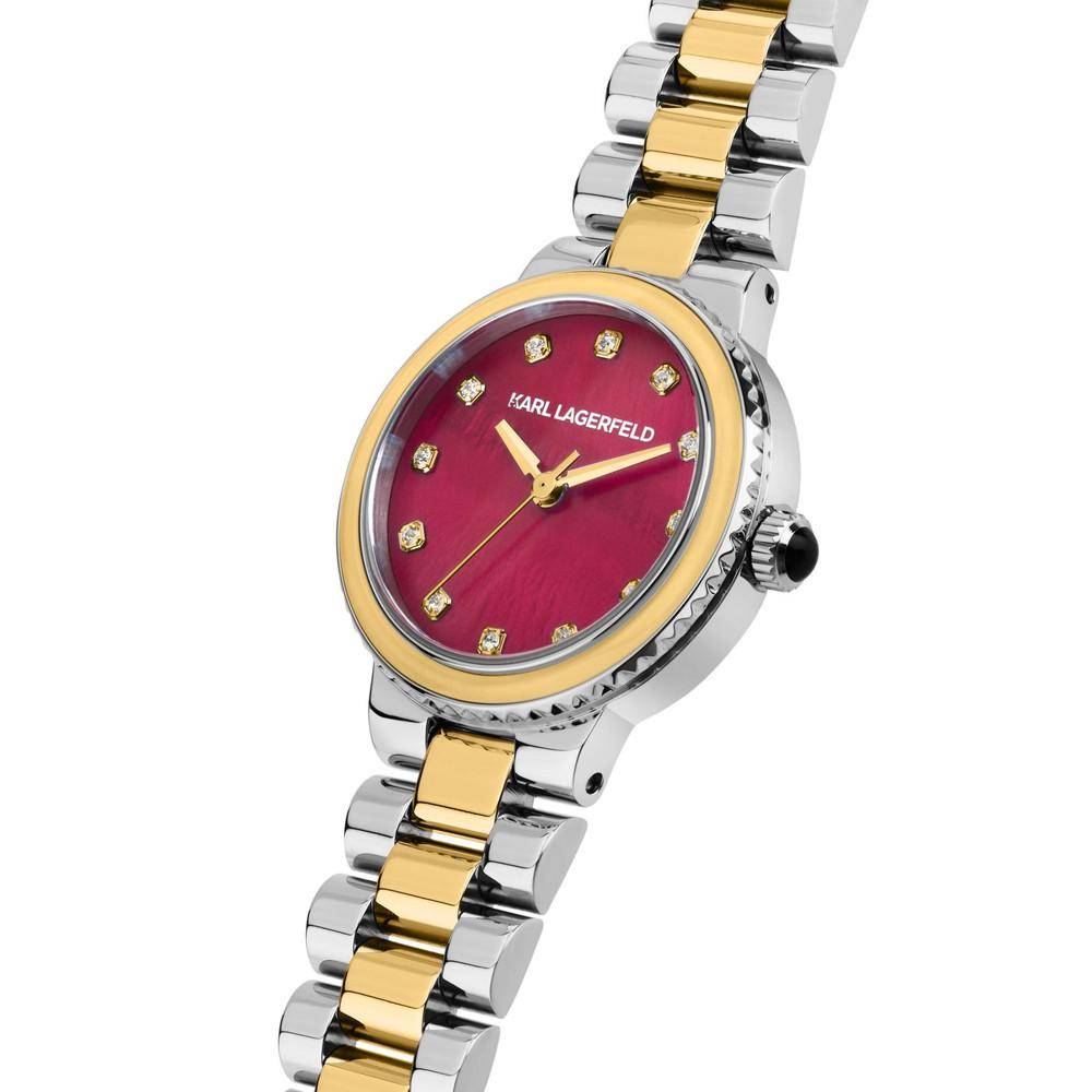 Montre KARL LAGERFELD femme BERLIN bicolore rouge