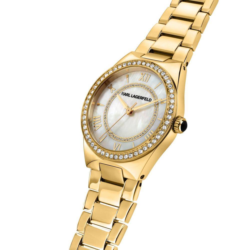 KARL LAGERFELD Damenuhr HAMBURG Gold Weiß