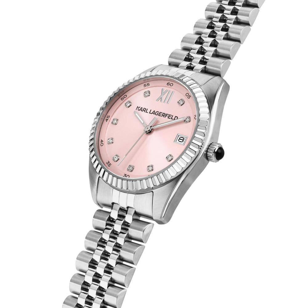 KARL LAGERFELD Damenuhr TIMELESS CODE Silber Rosé