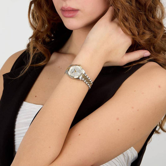 KARL LAGERFELD Montre Femme TIMELESS CODE M Bicolore Argent