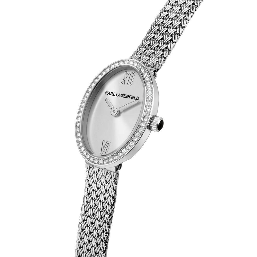 KARL LAGERFELD Damenuhr OVAL ALLURE Silber