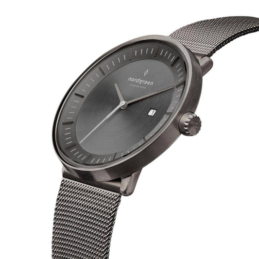 NORDGREEN Montre Homme Philosopher 40 mm Maille Grise