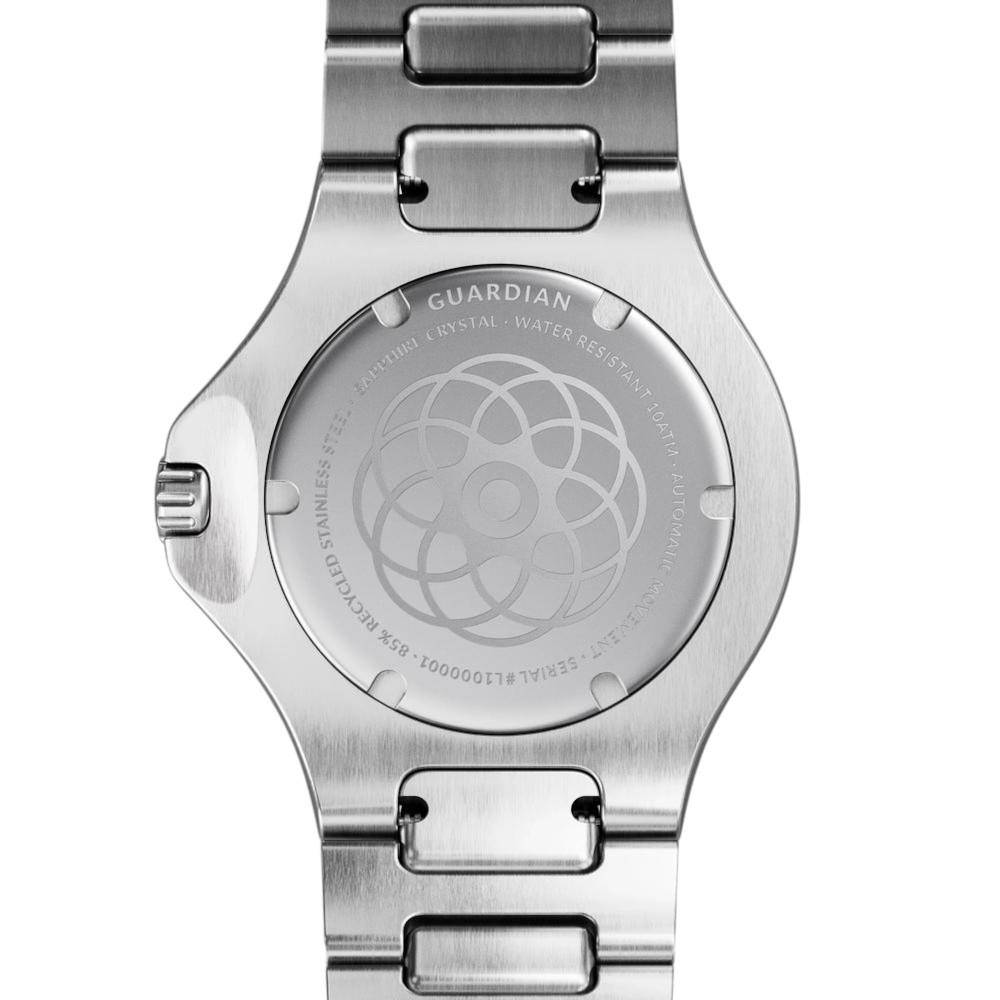 NORDGREEN Herrenuhr Guardian Automatic 40 mm Silber