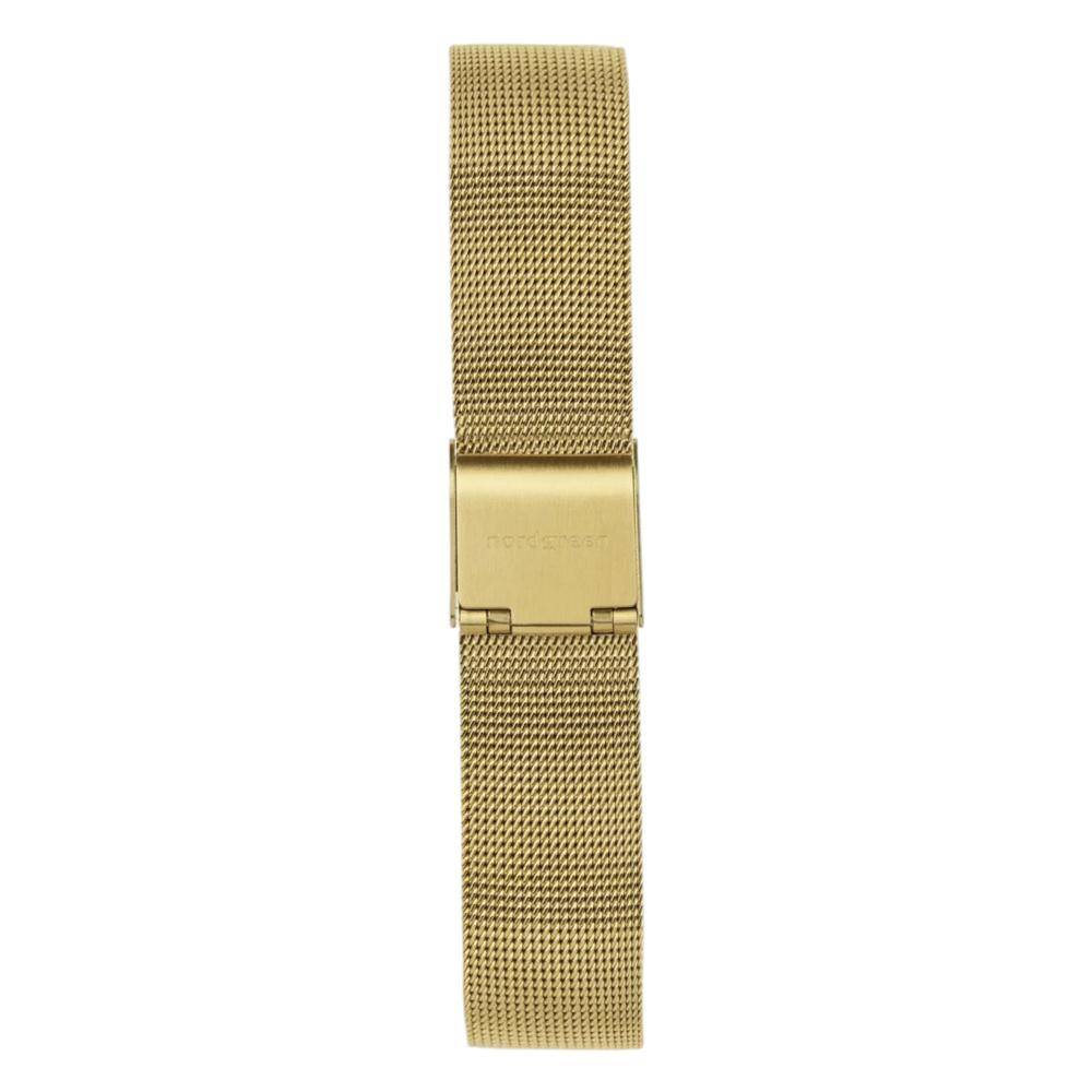 NORDGREEN Damenuhr Native 32 mm Gold Blau Mesh