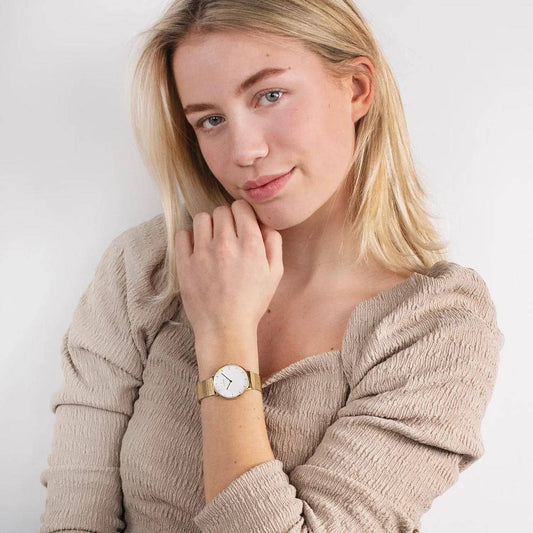 NORDGREEN Montre Femme Native 28 mm Maille Or