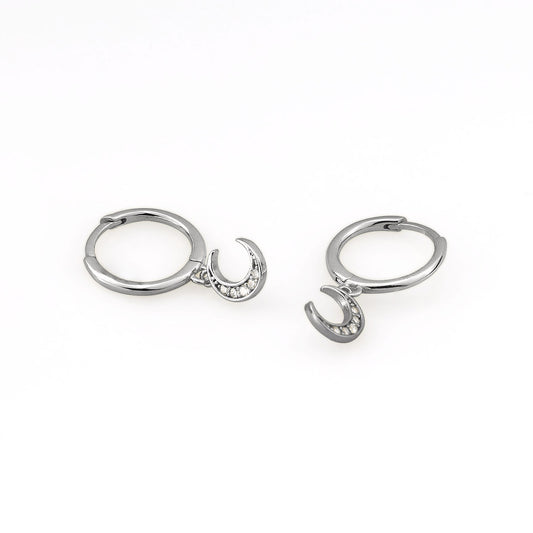 AMORETTO MILANO Creolen aus 925 Silber Halbmond Zirkonia A110082