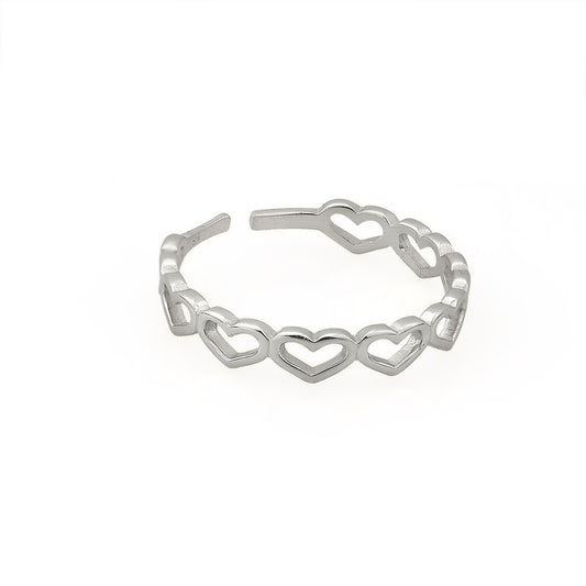 AMORETTO MILANO Ring aus 925 Silber Herzen verstellbar A120039