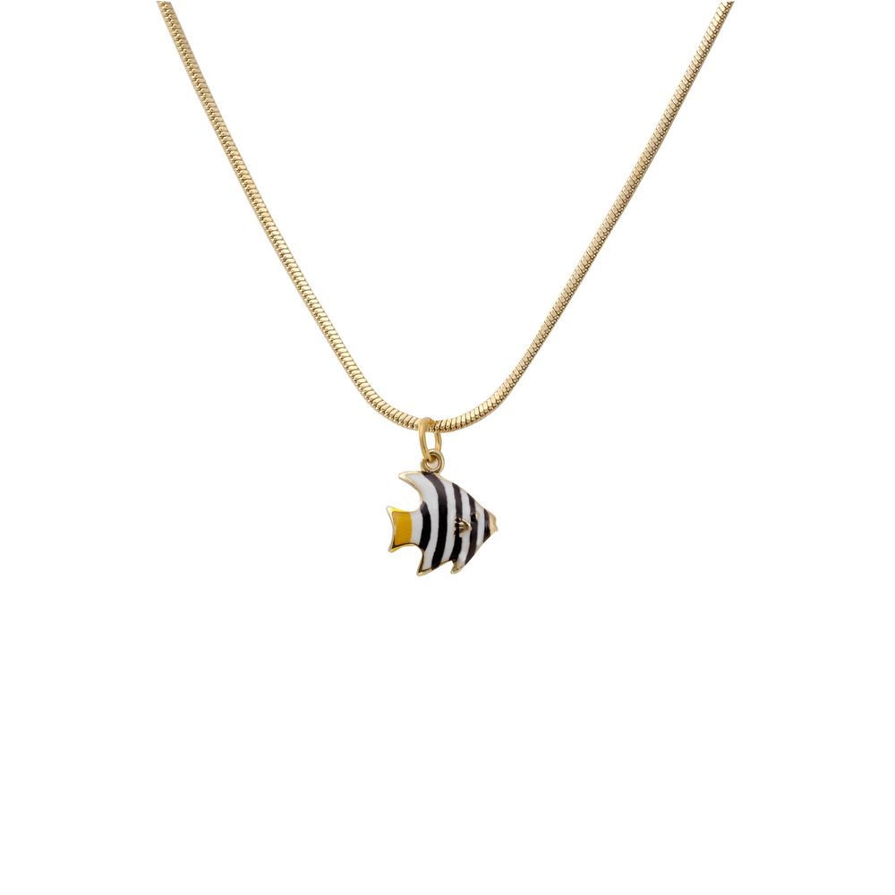 AMORETTO MILANO Halskette "PESCA" Fisch gestreift Gold AMS72