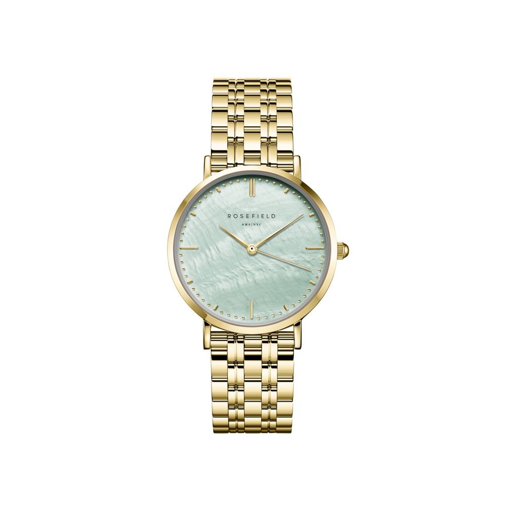 ROSEFIELD Damenuhr Octagon XS Mintgrün Gold rund UGGSG-U37