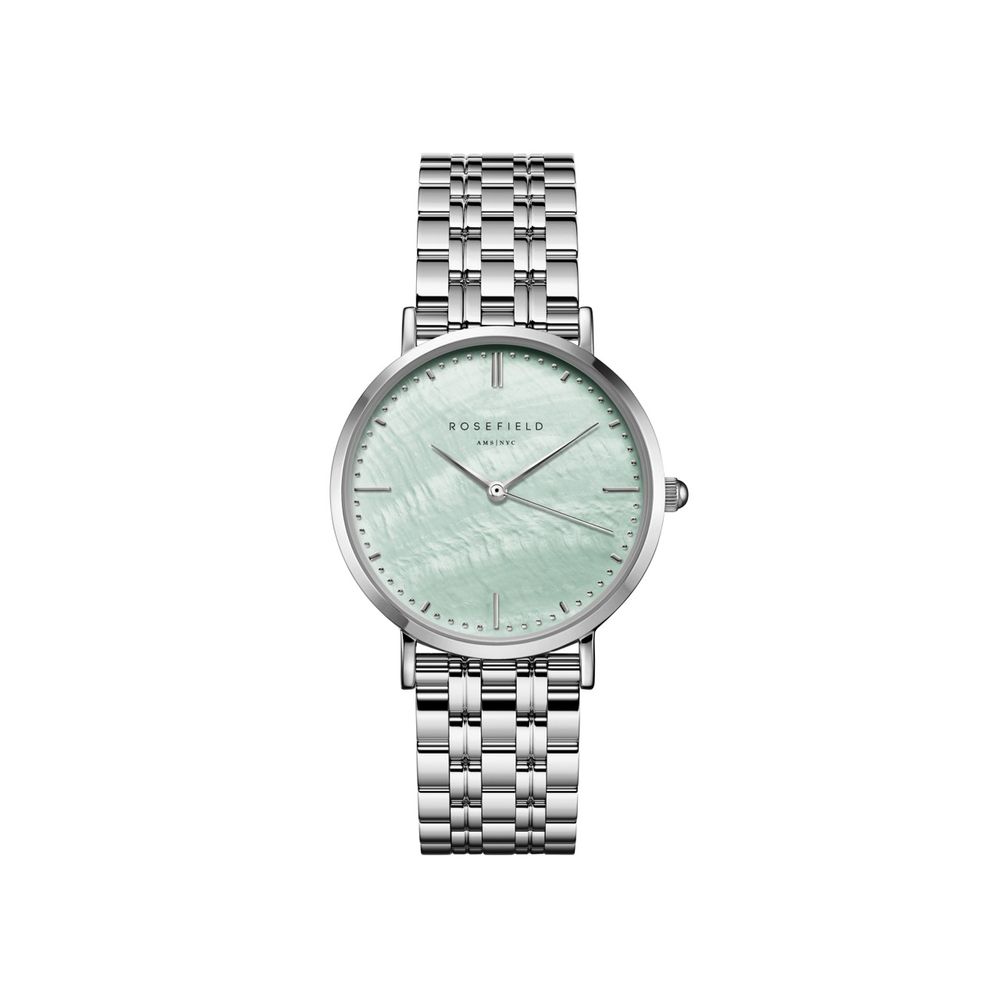 ROSEFIELD Damenuhr Octagon XS Mintgrün Silber rund OGGSS-O72