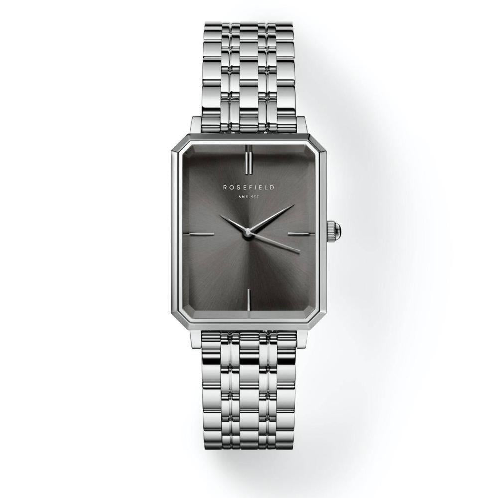 ROSEFIELD Damenuhr Octagon Grau Silber eckig OGSSS-O80