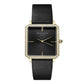 ROSEFIELD Women's Watch The Octagon Black Sunray Crystal Black Leather Gold OBBLG-O51