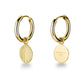 ROSEFIELD Earrings Hoop with Sunray charm Gold JTHSCG-J426