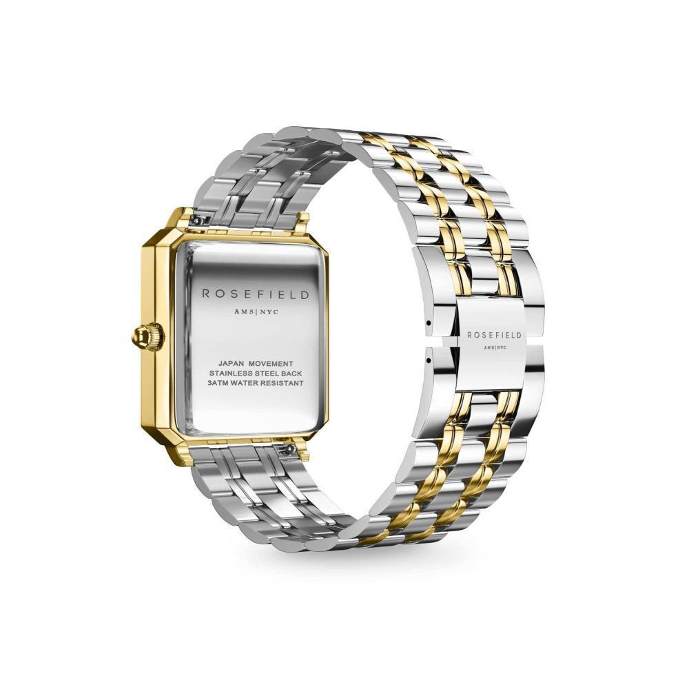 ROSEFIELD Damenuhr  Octagon Silber-Gold Bicolor eckig OWSSSG-O48