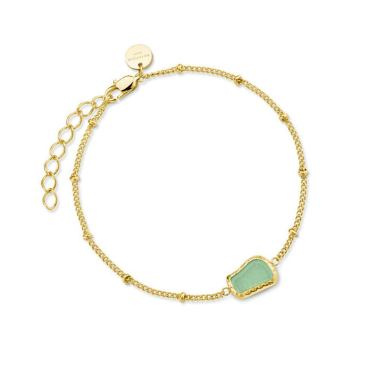 ROSEFIELD Bracelet Organic Gemstone Bracelet Jade Gold JBOGG-J656