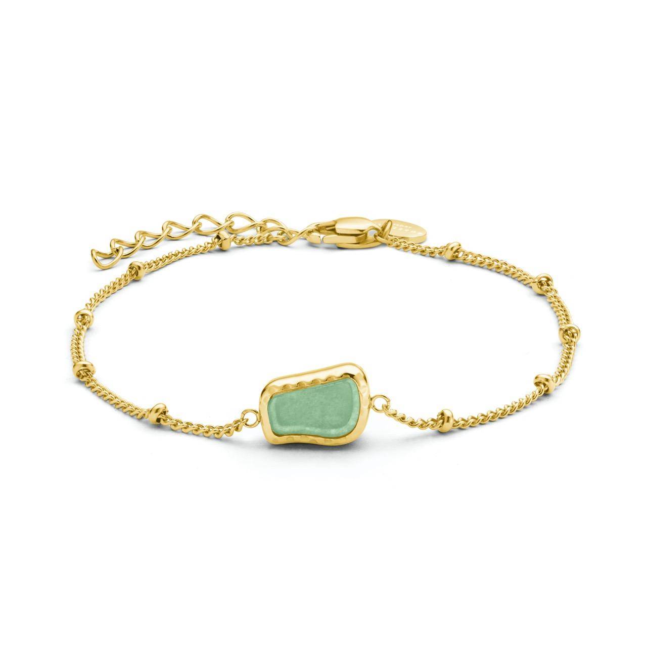 ROSEFIELD Armband Organic Gemstone Bracelet Jade Gold