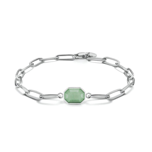 ROSEFIELD Armband Geometric Gemstone Bracelet Jade Silver JBGGS-J663