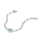 ROSEFIELD Armband Geometric Gemstone Bracelet Jade Silver JBGGS-J663