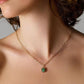 ROSEFIELD Halskette Geometric Gemstone  Jade Gold