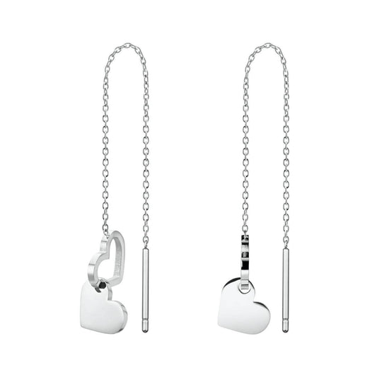 ROSEFIELD earrings double hearts hanging silver JEDHS-J687