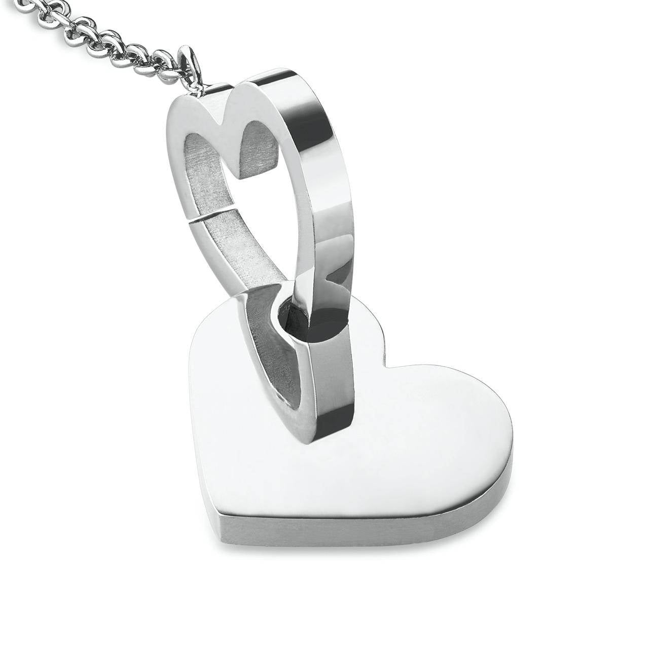 ROSEFIELD Ohrringe Doppel-Herzen hängend Silber