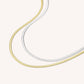 ROSEFIELD Halskette Doppel-Snake Duo Tone Silber + Gold