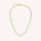 ROSEFIELD Halskette Doppel-Snake Duo Tone Silber + Gold