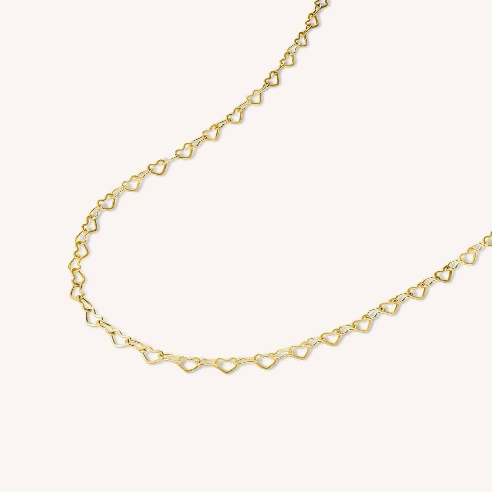 ROSEFIELD Halskette Herzen Chain Gold