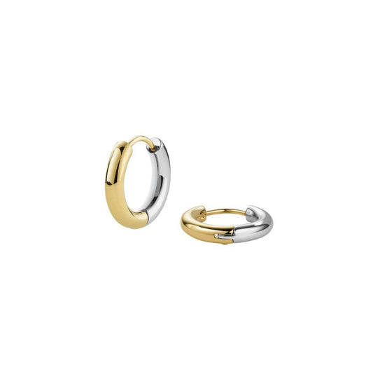 ROSEFIELD Earrings Bicolor Hoops Gold Silver Stainless Steel JEDHG-J710