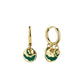 ROSEFIELD Ohrringe Emerald Wavey Coin Hoops Gold Edelstahl